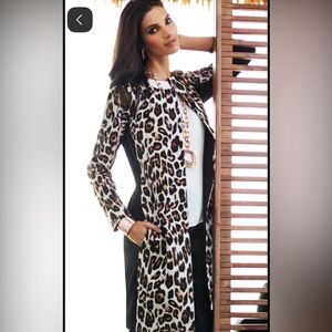 Chicos Black Label Leopard Jacket